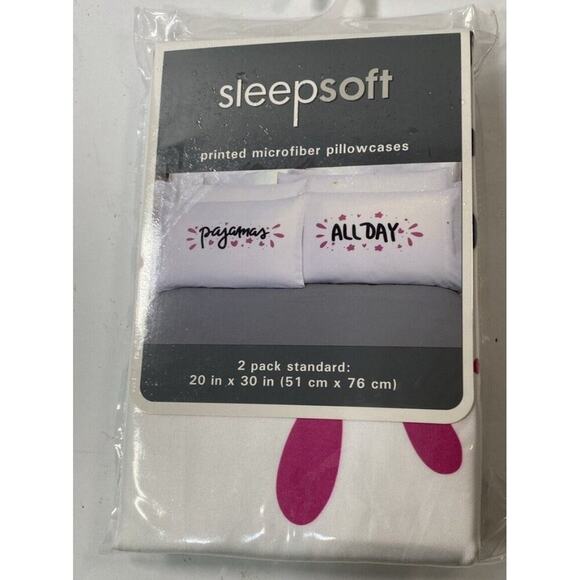 Novelty Pillow Cases “Pajamas/ All Day Microfiber 2 Pack Standard - Picture 1 of 2
